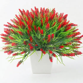 Rowfad 22-piece red flower set arranged for front porch decor