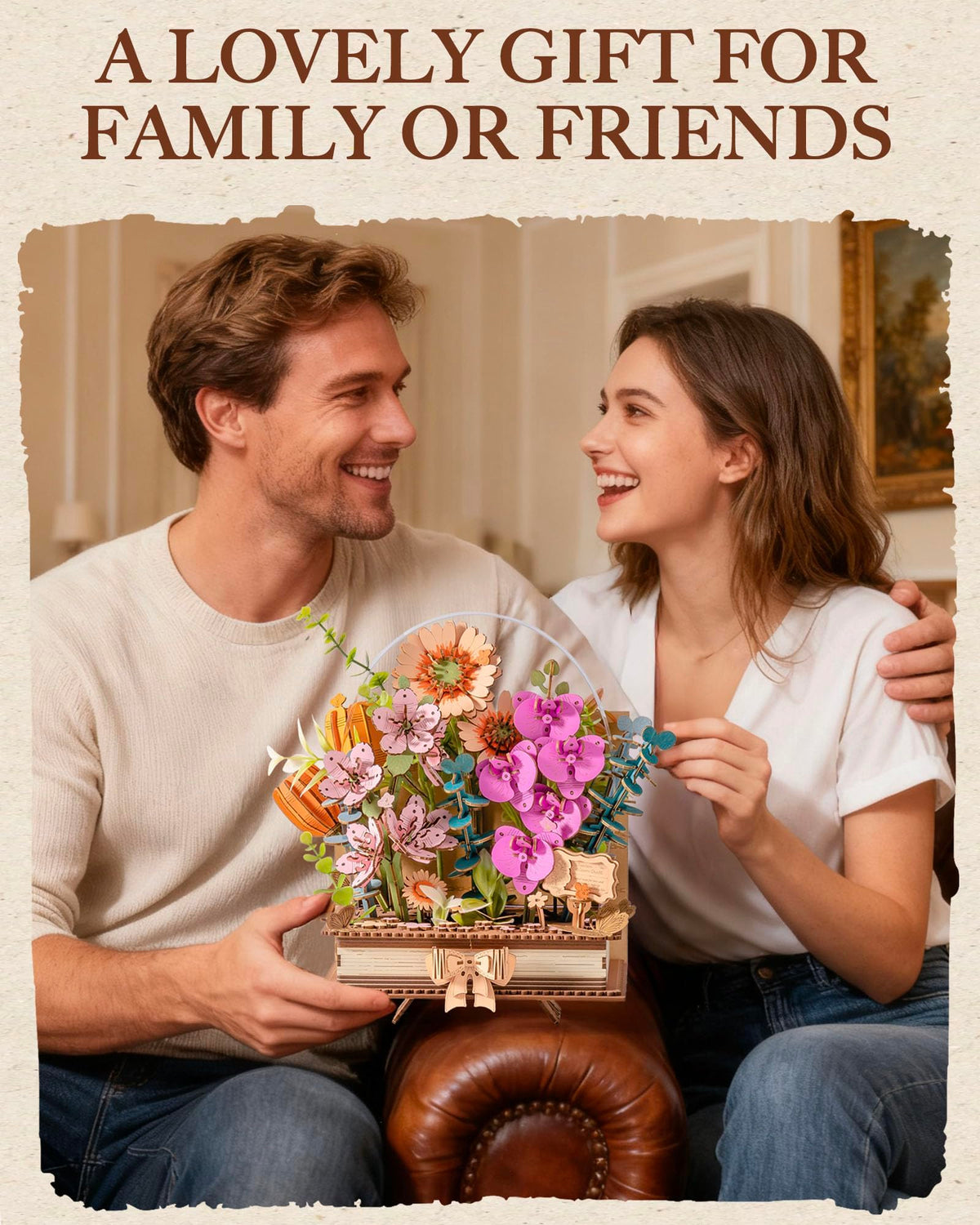Rowood Valentine's Day wood flower gift for enduring romance