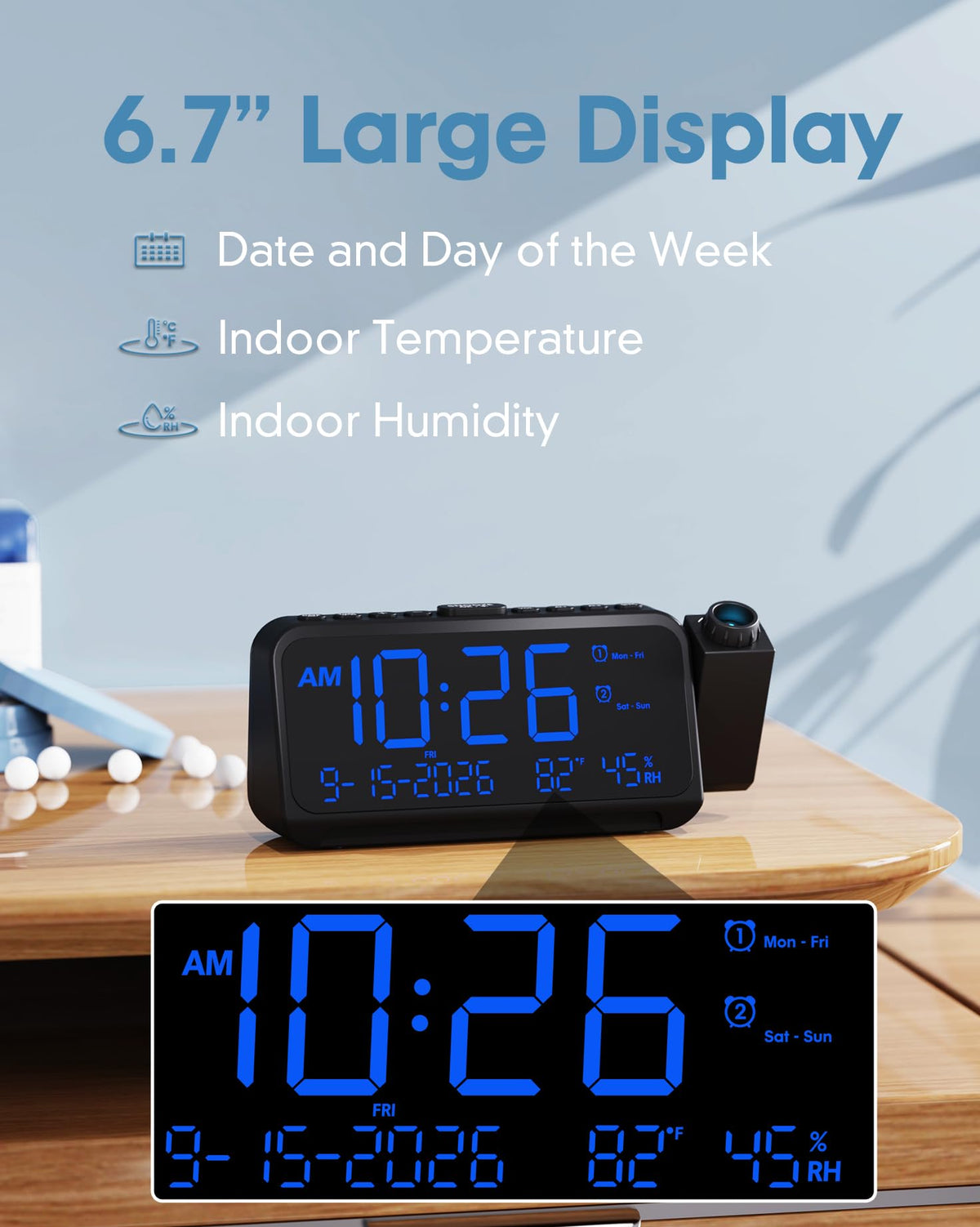 Roxicosly alarm clock delivers up to 118 dB for heavy sleepers