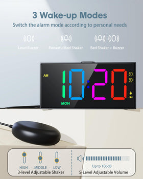 Roxicosly dual alarms with weekday and weekend mode fit two schedules