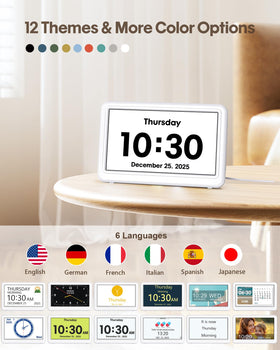Roxicosly large-font calendar clock helps seniors read date and day at a glance