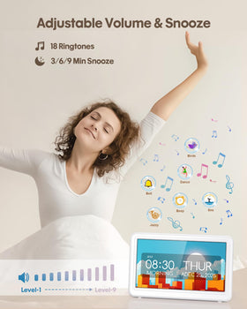 Roxicosly clock includes a photo playback function via SD or USB drive
