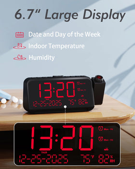 Roxicosly indoor temperature and humidity readout helps tune bedroom comfort.
