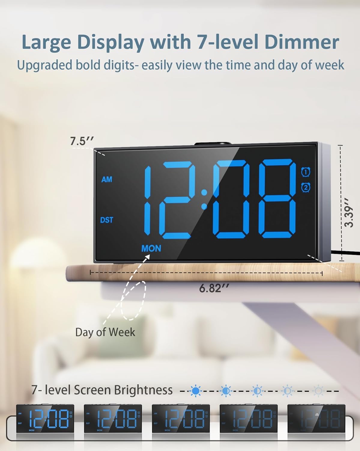 Roxicosly USB charging port keeps devices powered overnight