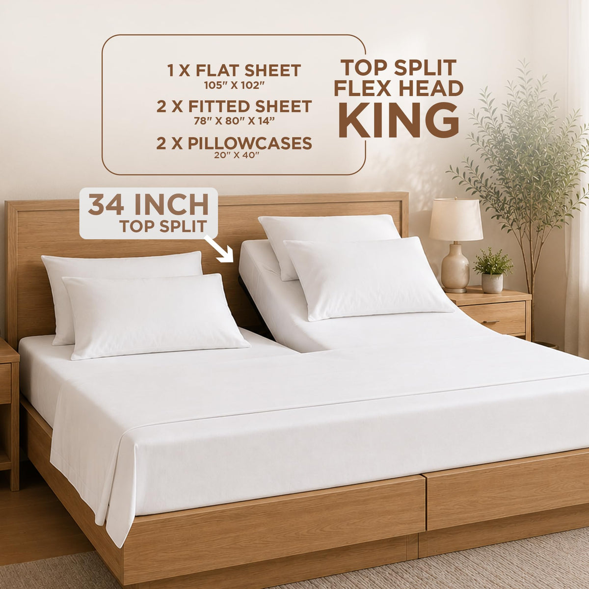 Royal Bliss 1900 Sleep Number compatible split-head top design for stable nights.