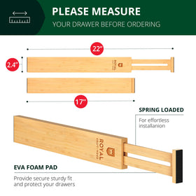 Royal Craft Wood adjustable divider length enables customized slots for large items