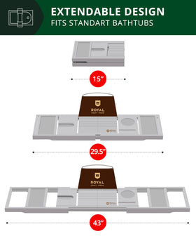 Royal Craft Wood bamboo spa tray remains waterproof thanks to protective lacquer seal