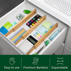 Royal Craft Wood deep drawer dividers maximize space for accessories