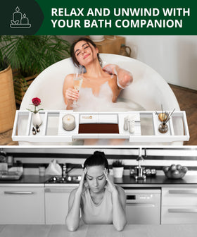 ROYAL CRAFT WOOD Non-slip grips prevent sliding during a relaxing bath.
