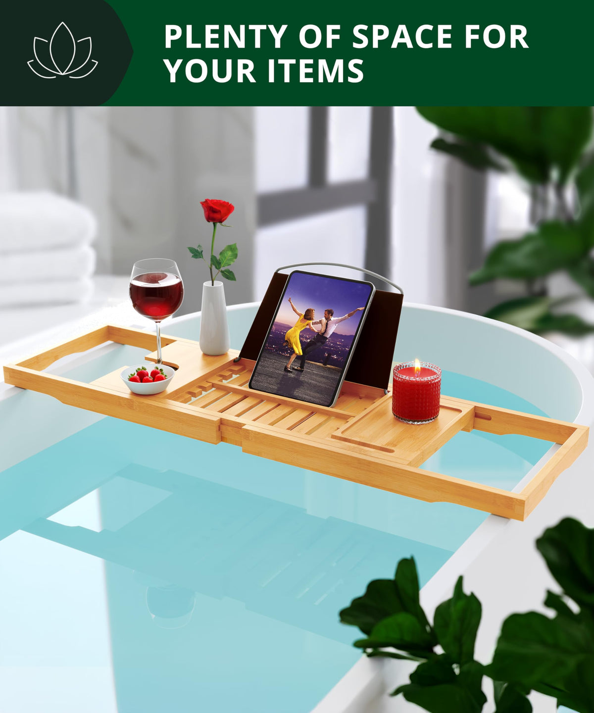 ROYAL CRAFT WOOD slip-resistant tray with silicone grips prevents spills.
