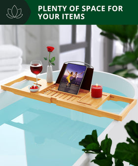 ROYAL CRAFT WOOD slip-resistant tray with silicone grips prevents spills.