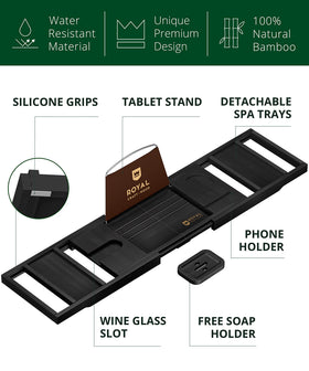 ROYAL CRAFT WOOD tray tablet holder for tub reading