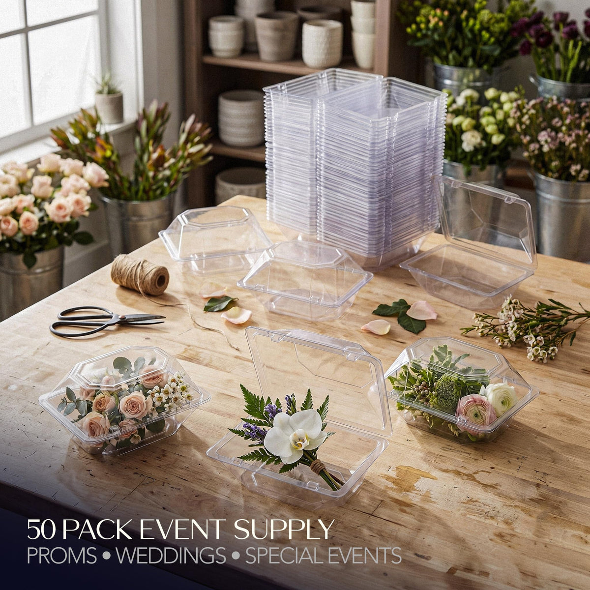 Royal Imports 6x5x4 clear box, compact wedding display solution