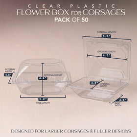 Royal Imports boutonniere box with open lid, easy access for arranging stems