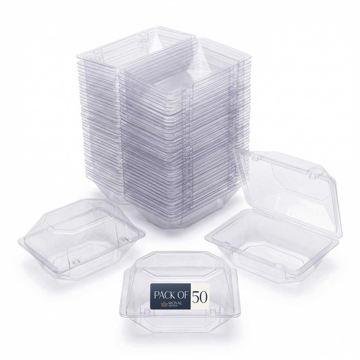 Royal Imports clear corsage box front view, crystal-clear display for delicate blooms