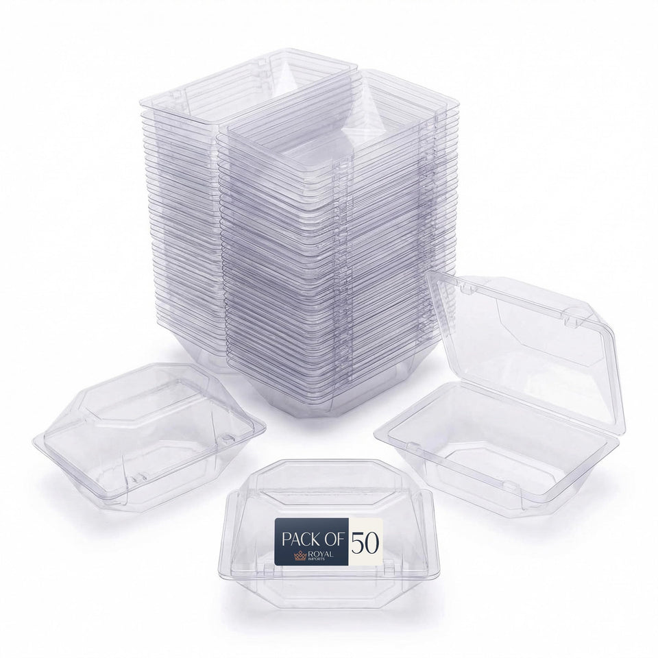 Royal Imports clear corsage box front view, crystal-clear display for delicate blooms
