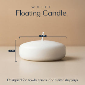 Royal Imports dripless floating candle in a bowl with clean burn.