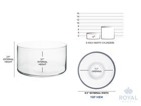 Royal Imports floating candles in this vase create serene ambience for events.