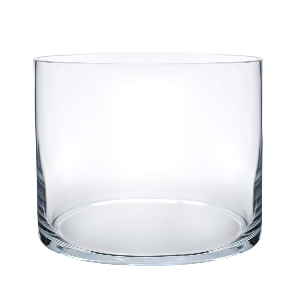 Royal Imports flower glass vase, cylindrical 6inch tall, ideal centerpiece for weddings or home decor.