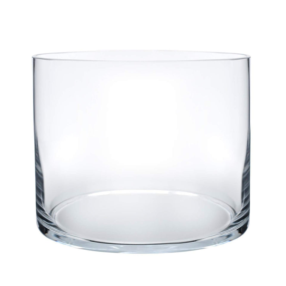 Royal Imports flower glass vase, cylindrical 6inch tall, ideal centerpiece for weddings or home decor.