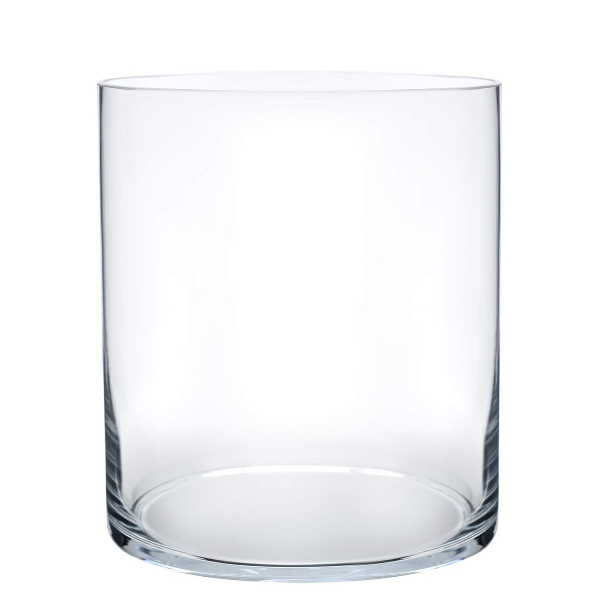 Royal Imports Flower Glass Vase cylinder 8in ideal centerpiece for dining tables.