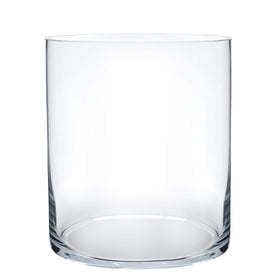 Royal Imports Flower Glass Vase cylinder 8in ideal centerpiece for dining tables.