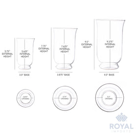 Royal Imports hurricane holder for floating teals with water-filled centerpiece glow.