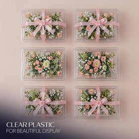 Royal Imports orchid box with lid, clear packaging ideal for wedding decor