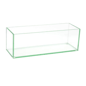 Royal Imports rectangle vase 12-inch clear glass showcases flowers beautifully