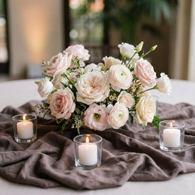 Royal Imports votive candle enhances spa decor with calm, clean glow.