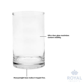 Royal Imports thick clear glass vase with weighted base for stability