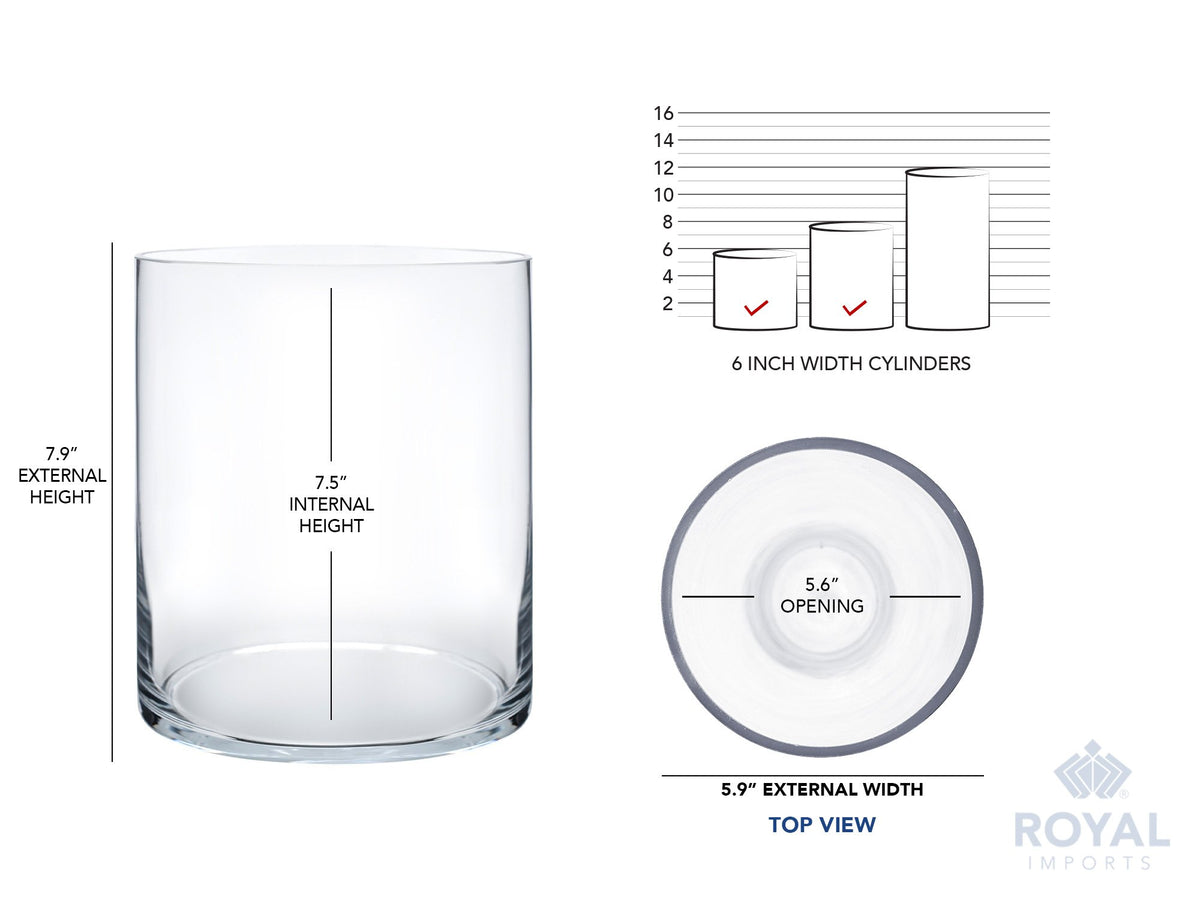 Royal Imports thick clear glass vase with premium finish for refined centerpieces.