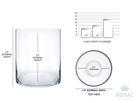 Royal Imports thick clear glass vase with premium finish for refined centerpieces.