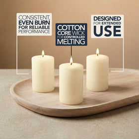 Royal Imports unscented candles ideal for weddings, spas, and dining.