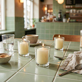 Royal Imports votives fit standard holders for easy decor setup.