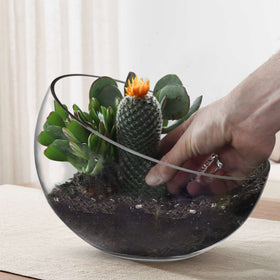 Royal Imports weighted-base bowl stays steady for candles or small floral displays