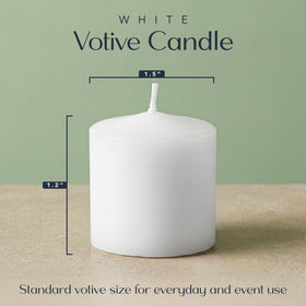 Royal Imports white unscented votive 4in candle for events with extended burn