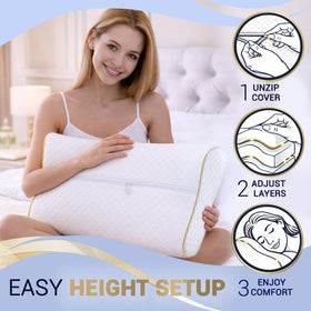 Royal Therapy neck-support memory foam relieves tension with gentle rebound.