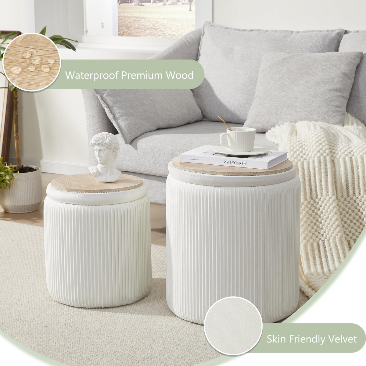 Royal Windsor stackable two-piece set for space saving