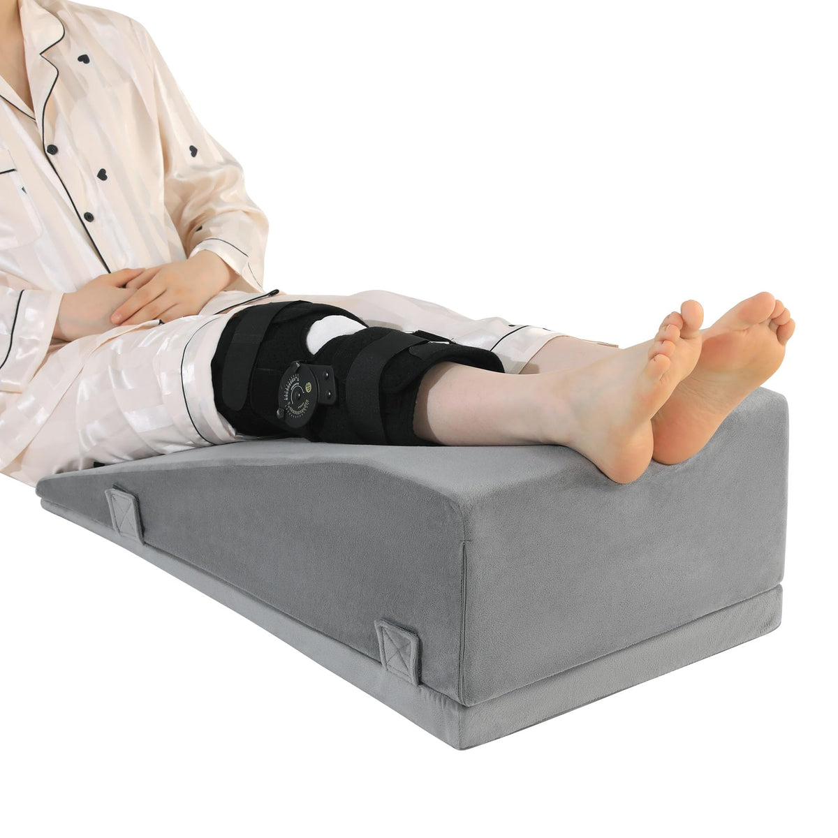 ROYALAY leg elevation pillow with adjustable height for one-leg recovery