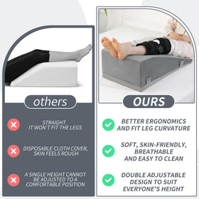 Ergonomic wedge design supports natural leg alignment
