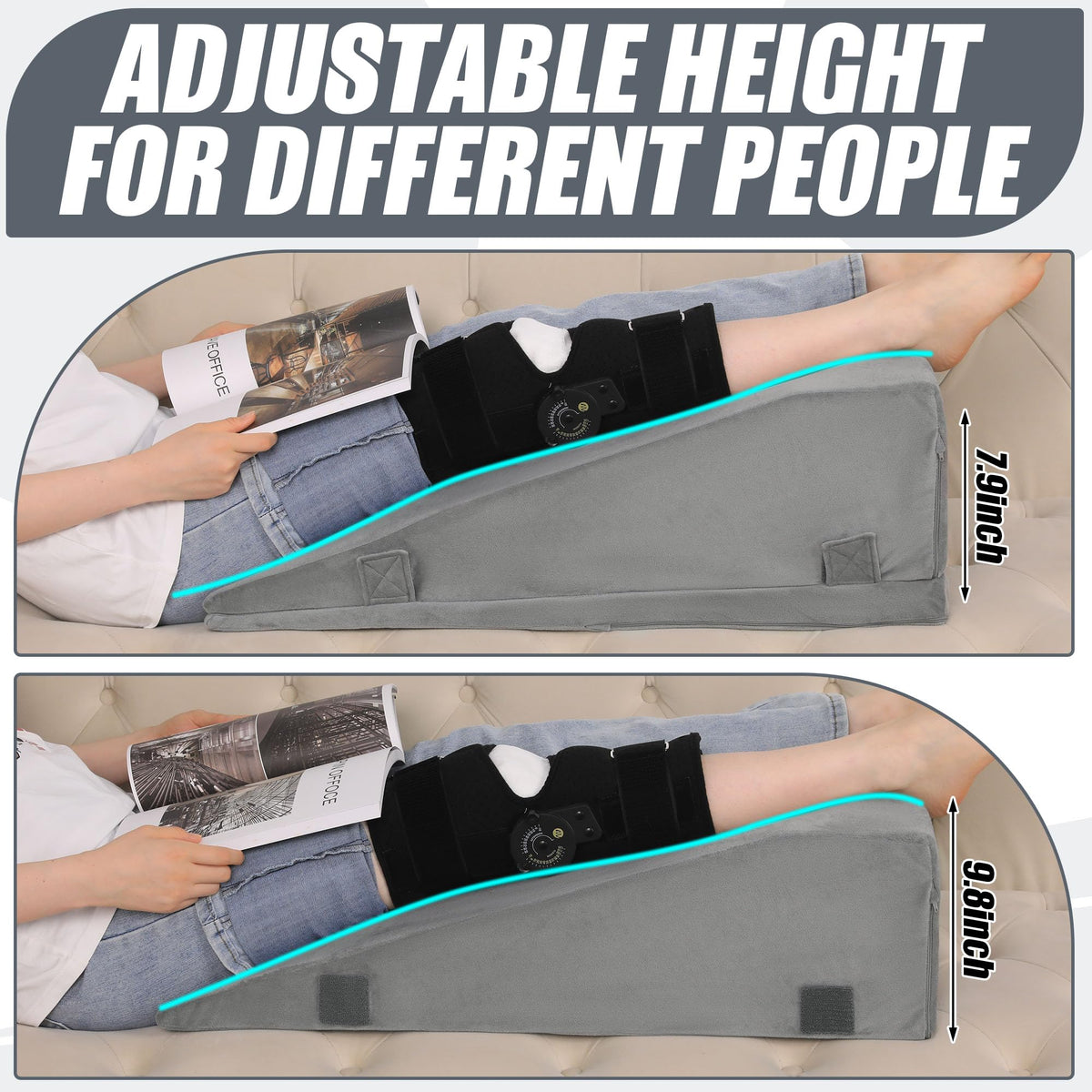 Secure hook-and-loop connections hold pillows in place