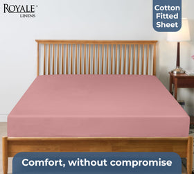 Royale Linens breathable percale cotton sheet ideal for year-round comfort.
