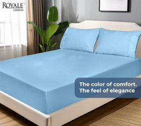 Durable wrinkle resistant Royale Linens queen sheet for year round use