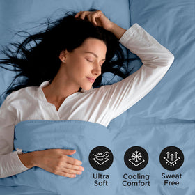 Royale Linens embroidered pillowcases with a 4-inch hem add hotel-like elegance.