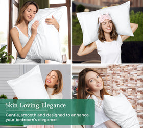 Royale Linens king pillowcase front hem with 4-inch piping detail.