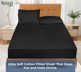 Royale Linens hotel-quality bedding enhances a modern bedroom setup.