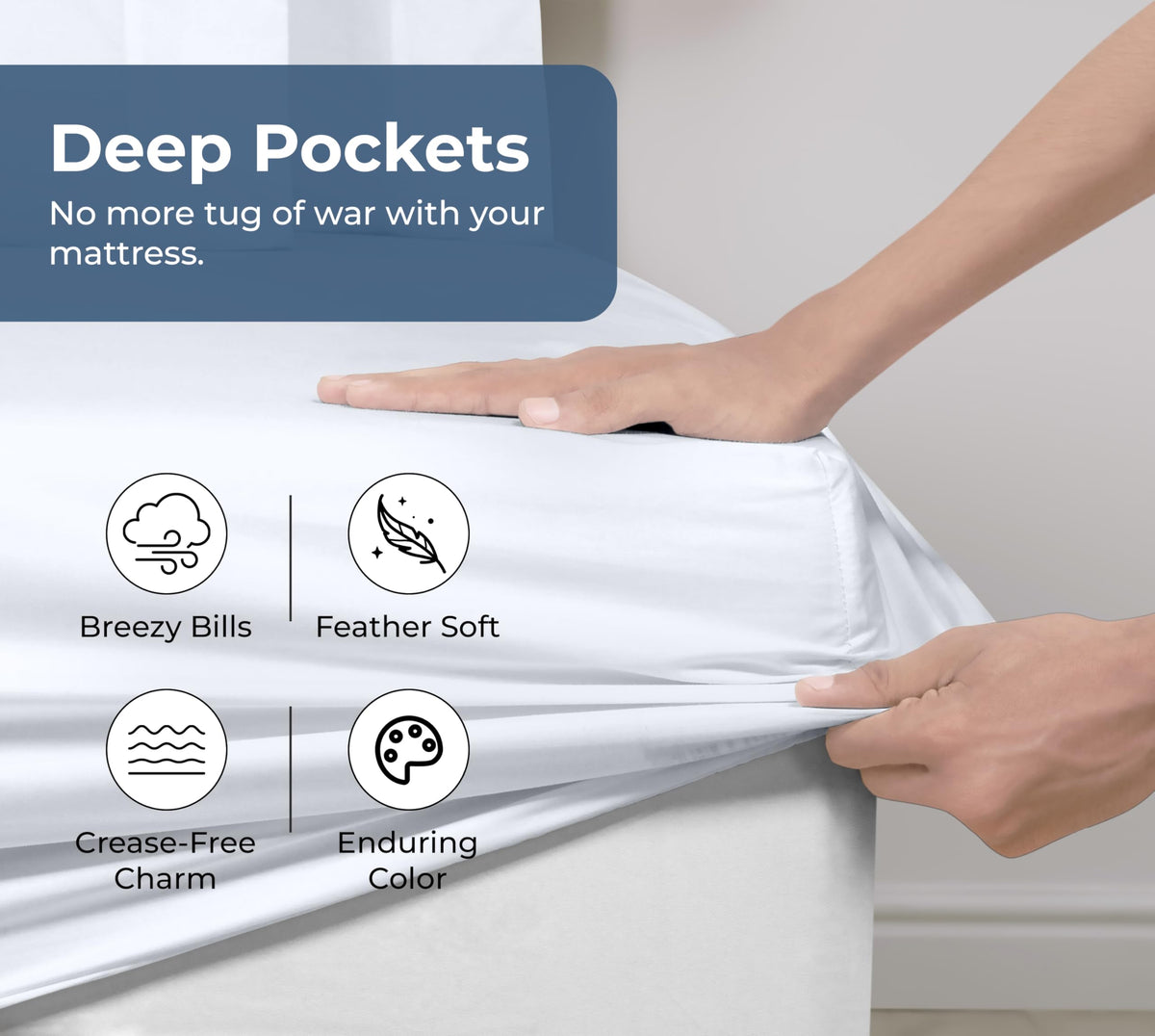 Royale Linens king sheet on bed presents clean hotel-inspired look.