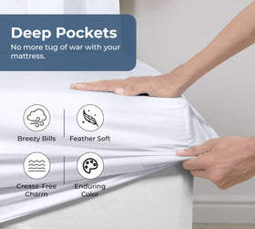 Royale Linens king sheet on bed presents clean hotel-inspired look.
