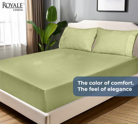 Luxurious, soft Royale Linens queen sheet ready for nightly use